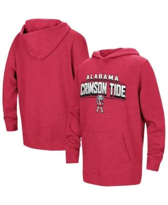 Youth Stadium Athletic Charcoal Alabama Crimson Tide Big Logo Pullover  Hoodie