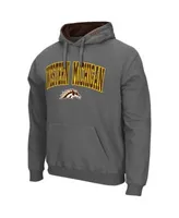 Men's Colosseum Charcoal Western Michigan Broncos Arch and Logo Pullover  Hoodie