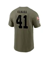 Men's Nike Alvin Kamara Black New Orleans Saints Name & Number T-Shirt 