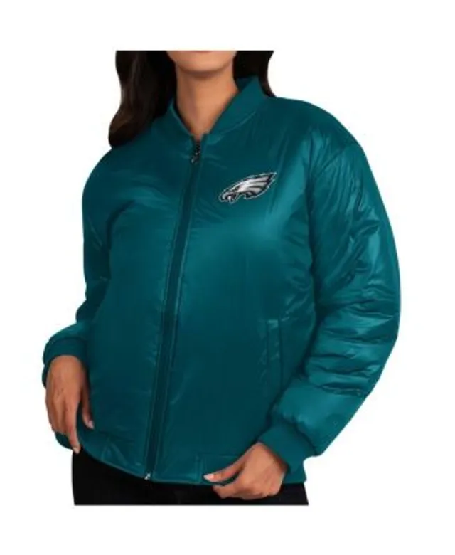 Philadelphia Eagles G-III 4Her by Carl Banks Women's Switchback Reversible  Full-Zip Jacket - Oatmeal/Midnight