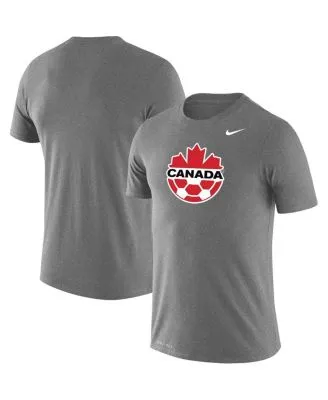 Men's Nike White Canada Soccer Primary Logo Legend Performance Long Sleeve T-Shirt Size: Medium