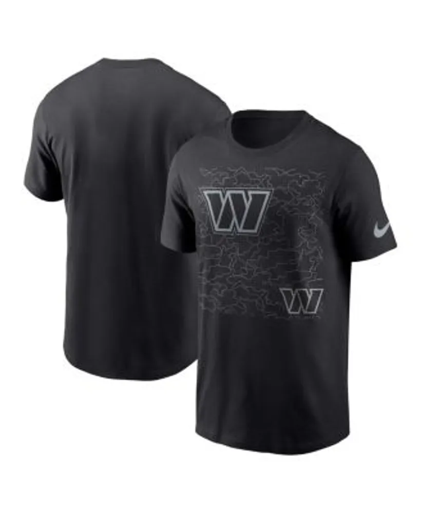 Nike Men's Black Washington Commanders RFLCTV Name And Logo T-shirt - Macy's