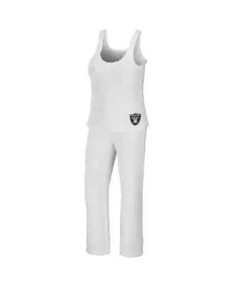 Las Vegas Raiders Concepts Sport Women's Muscle Tank Top & Pants Sleep Set  - Silver/Black