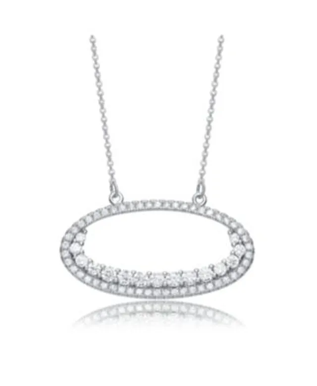 Giani Bernini Clear Cubic Zirconia Circle Necklace