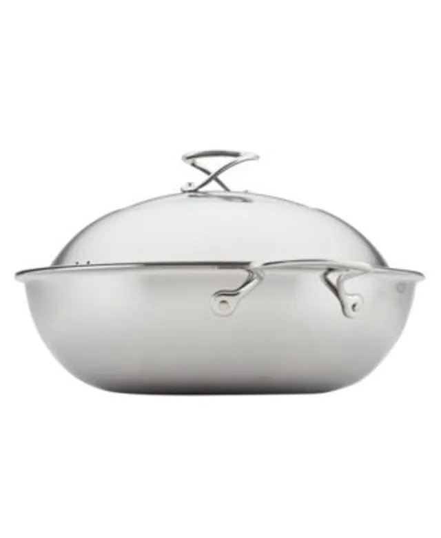 Circulon 12 Stainless Steel Frying Pan with Lid and SteelShield Hybrid  Stainless and Nonstick Technology, Silver 