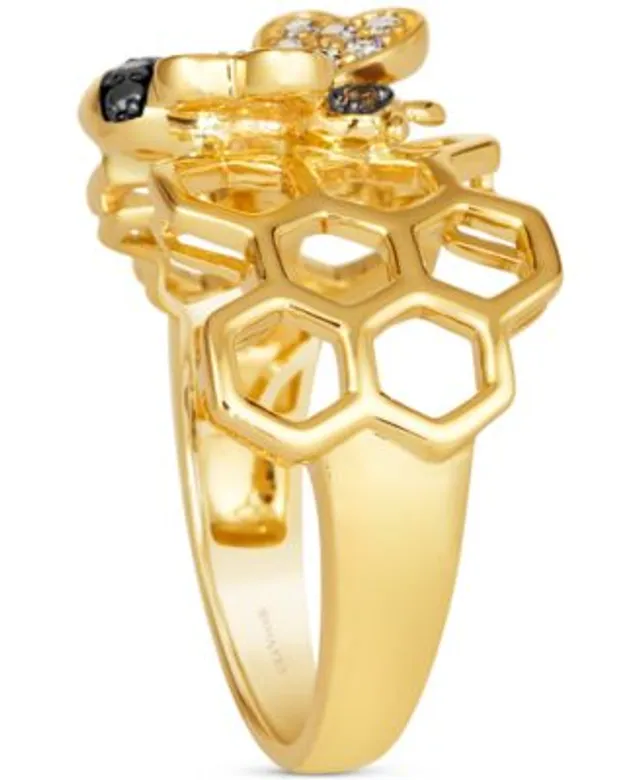 Le Vian Multicolor Diamond Honeybee Honeycomb Ring (1/3 ct. in 14k  Gold Hawthorn Mall