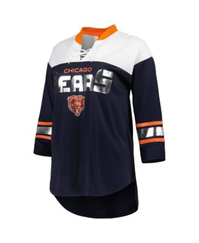 New Era Orange/Black Chicago Bears Legacy Lace-Up Raglan T-Shirt