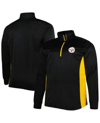 Men's Black/Gold Pittsburgh Steelers Big & Tall Pullover Hoodie