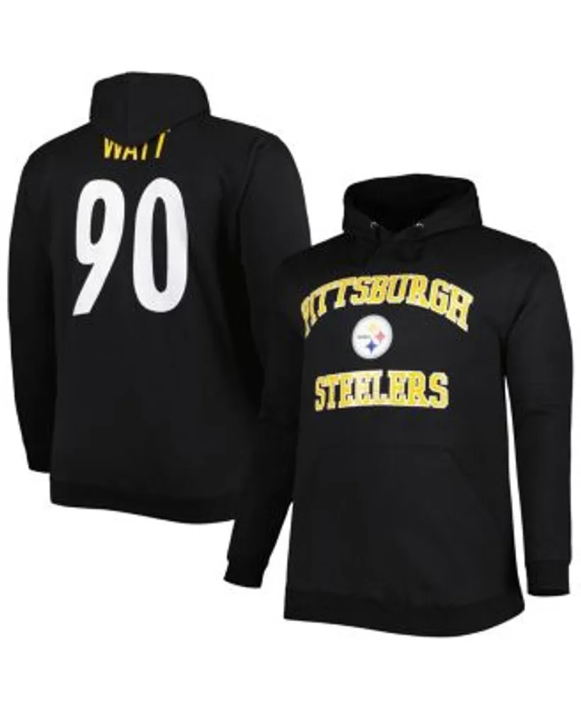 Profile Men's T.J. Watt Black Pittsburgh Steelers Big and Tall Fleece Name  Number Pullover Hoodie