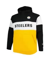 Men's New Era Black Pittsburgh Steelers Throwback Pullover Hoodie Size: Medium