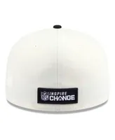 Men's New Era Cream/Black Cincinnati Bengals 2022 Inspire Change 59FIFTY  Low Profile Fitted Hat