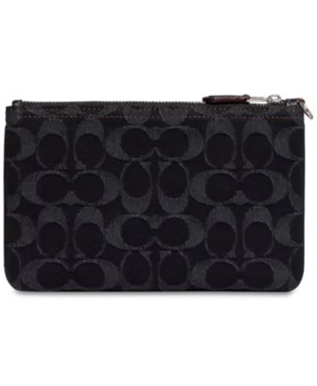 COACH Double Corner Zip Wristlet in Pebble Leather - Macy's