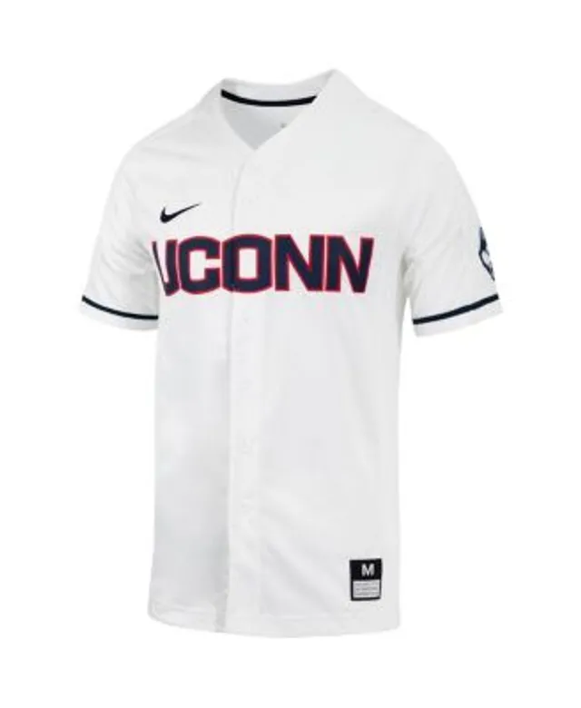Men's Nike Navy UConn Huskies Replica Full-Button Baseball Jersey 