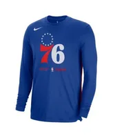 Nike Royal Philadelphia 76ers Long Sleeve Shooting Performance Shirt