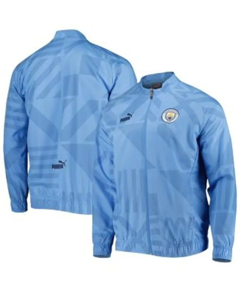 Men's Light Blue Manchester City Pre-Match Raglan Full-Zip Training Jacket | Shops at Bend