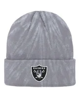 Las Vegas Raiders Girls Youth Nep Yarn Beanie with Pom - White