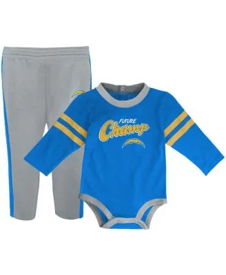 Los Angeles Chargers Baby Girls Short Sleeve Bodysuits