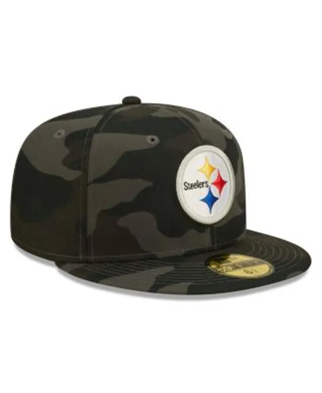 New Era Men's Black Pittsburgh Steelers Camo 59Fifty Fitted Hat