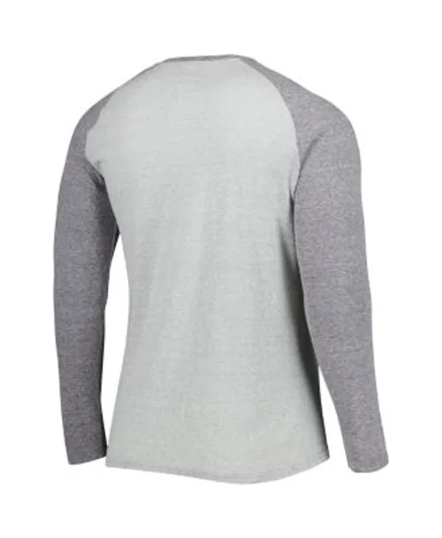 Nike Men's Las Vegas Raiders Athletic Long Sleeve Raglan T-Shirt - Charcoal Heather & Black - L (Large)