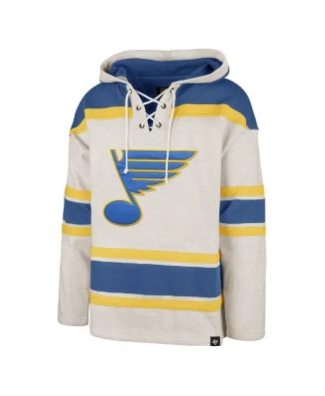 47 St. Louis Blues Blue Superior Lace-Up Pullover Hoodie Size: Large