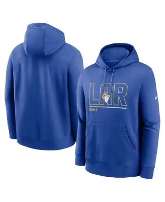 Men's Nike Royal Los Angeles Rams Sideline Club Fleece Pullover Hoodie Size: Small