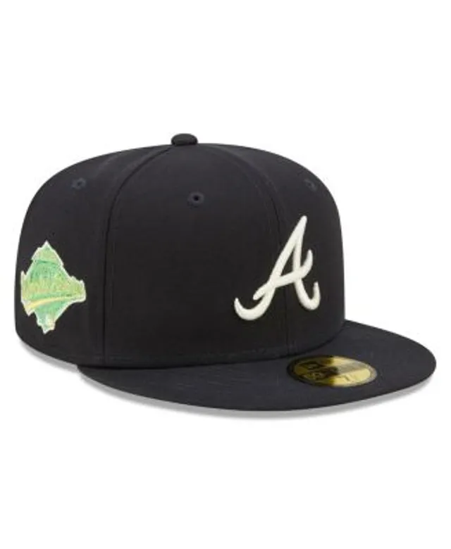 New Era Men's Navy Atlanta Braves 1995 World Series Champions Citrus Pop UV  59FIFTY Fitted Hat