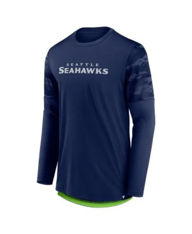 Men's Concepts Sport College Navy/Neon Green Seattle Seahawks Meter Long  Sleeve T-Shirt & Pants Sleep Set