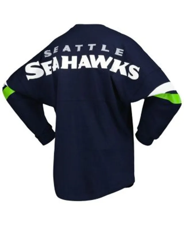 Lids Seattle Seahawks New Era Women's Legacy Lace-Up Raglan T-Shirt -  Royal/Green