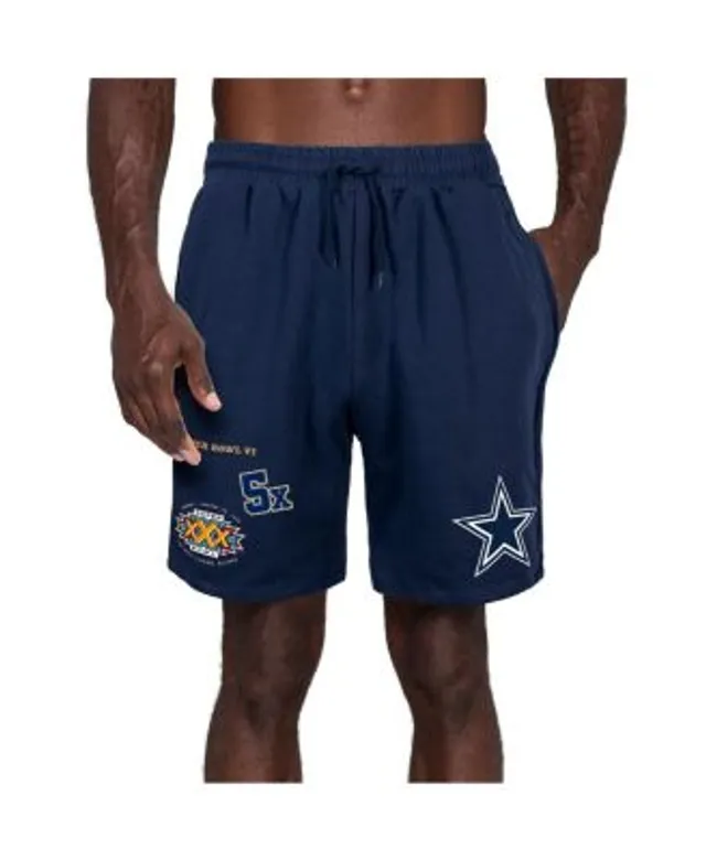 Men's Mitchell & Ness Navy Dallas Cowboys Just Don Gold Rush Shorts