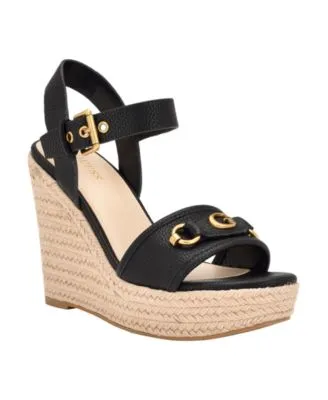 Women's Hisley Espadrille Logo Wedges with Nappa Trim Sandals