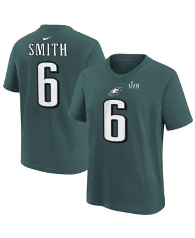 Youth Nike DeVonta Smith Midnight Green Philadelphia Eagles Super Bowl LVII  Name & Number T-Shirt