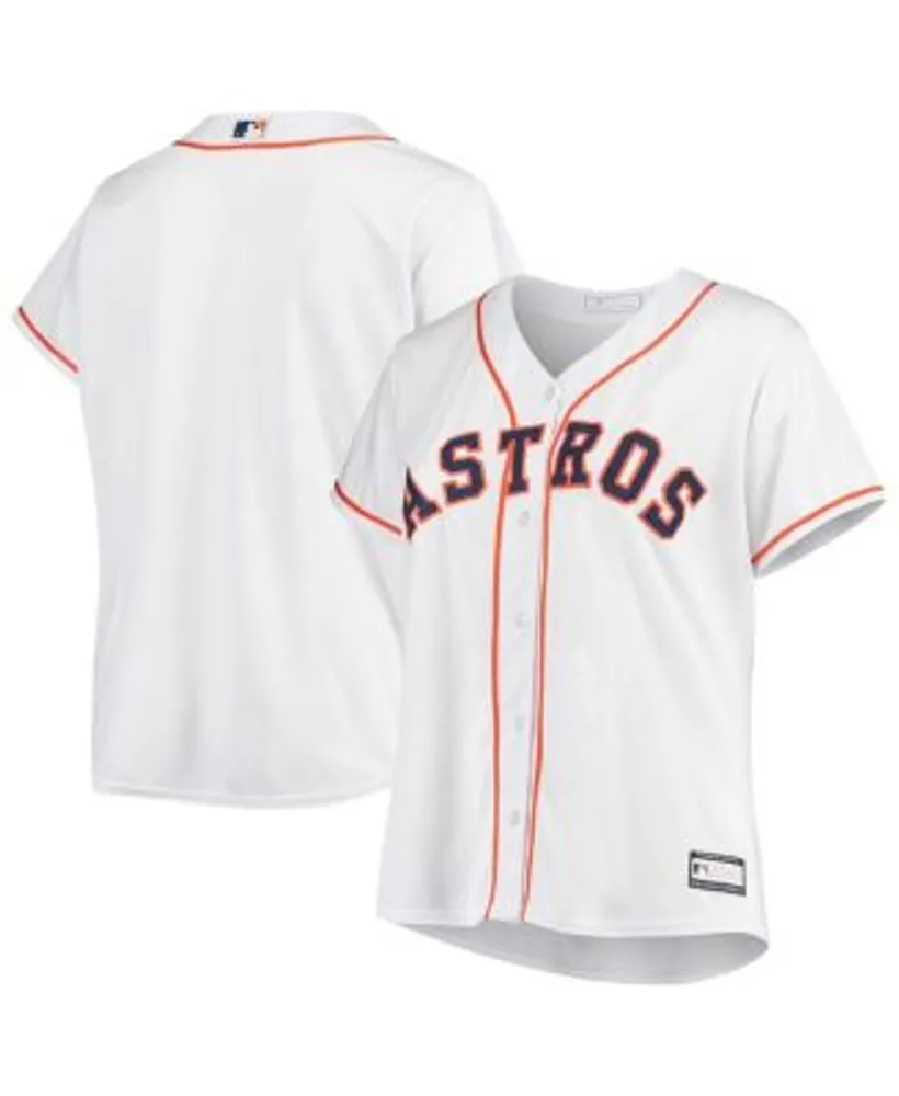 Women's White Houston Astros Plus Size Home Replica Team Jersey