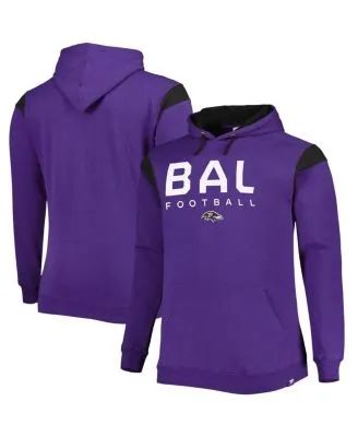 Men's Fanatics Branded Purple Baltimore Ravens Big & Tall Full-Zip Hoodie