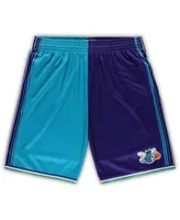 Charlotte Hornets Mitchell & Ness 1995/96 Hardwood Classics Fadeaway Reload  3.0 Swingman Shorts - Teal/Black