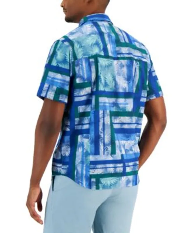 Men's Tommy Bahama Navy Dallas Cowboys Coast Luminescent Fronds Camp  IslandZone Button-Up Shirt