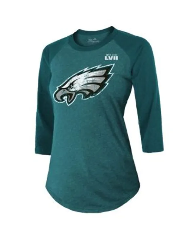 Women's Jalen Hurts Black Philadelphia Eagles Super Bowl LVII Plus Size  Name & Number V-Neck T-Shirt