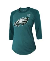 Women's Majestic Threads Jalen Hurts Midnight Green Philadelphia Eagles  Player Name & Number Tri-Blend 3/