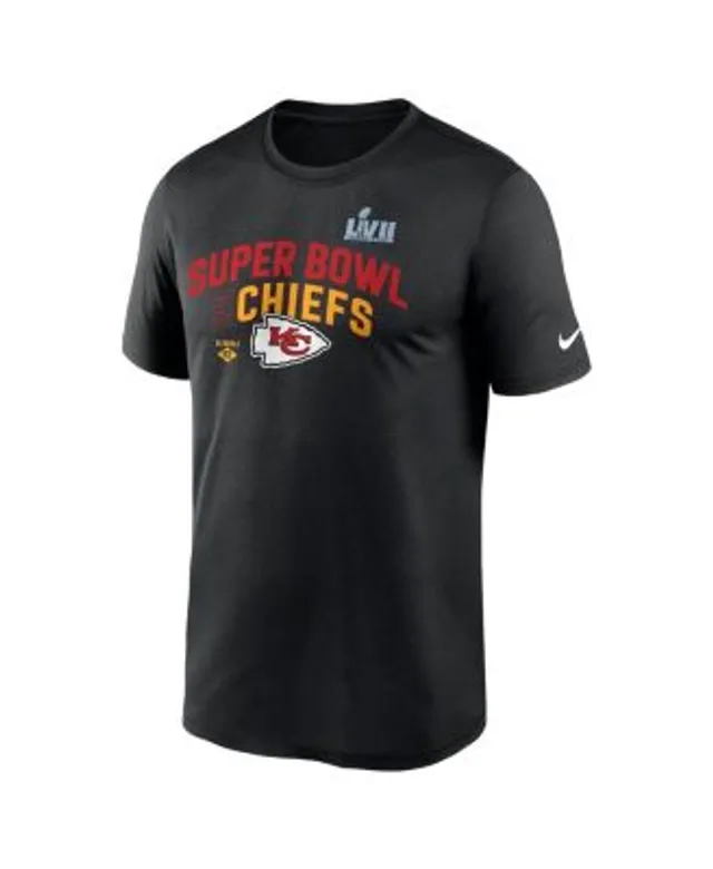 Men's Nike Black Kansas City Chiefs Super Bowl LVII Team Logo Lockup T-Shirt Size: Large