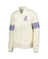 Men's Chicago White Sox Starter Navy/Cream Vintage Varsity Satin Full-Snap  Jacket