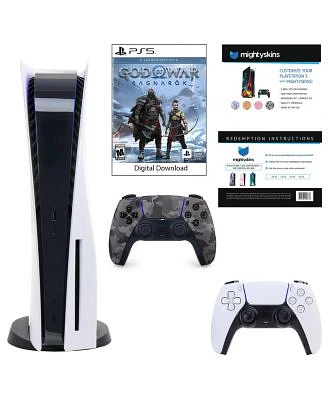 Sony 5 Core Console with God of War: Ragnarok with Voucher and DualSense Controller in Grey Camo