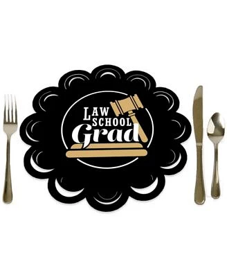 Law School Grad Future Lawyer Graduation Party Decorations Paper Chargers 12 Ct