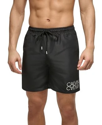 Men's Regular-Fit UPF 50+ Reflection Logo Swim Trunks