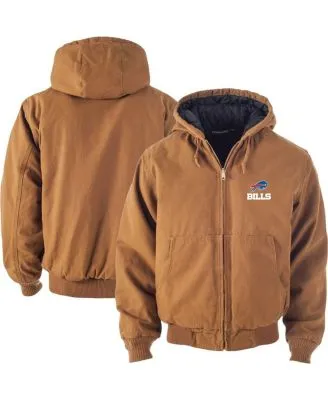 Dunbrooke Men's Tan Detroit Lions Dakota Cotton Canvas Hooded Jacket