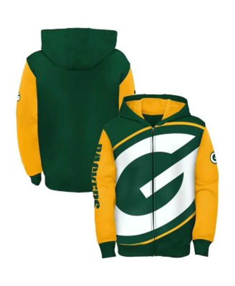 Outerstuff Green Bay Packers Youth Team Logo Pullover Hoodie - Gold