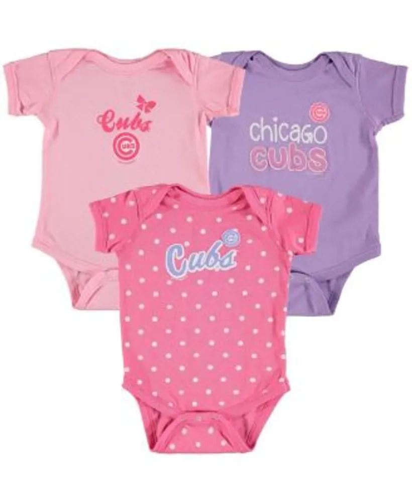 Soft As A Grape Girls Infant Pink, Purple Chicago Cubs 3-Pack Rookie  Bodysuit Set