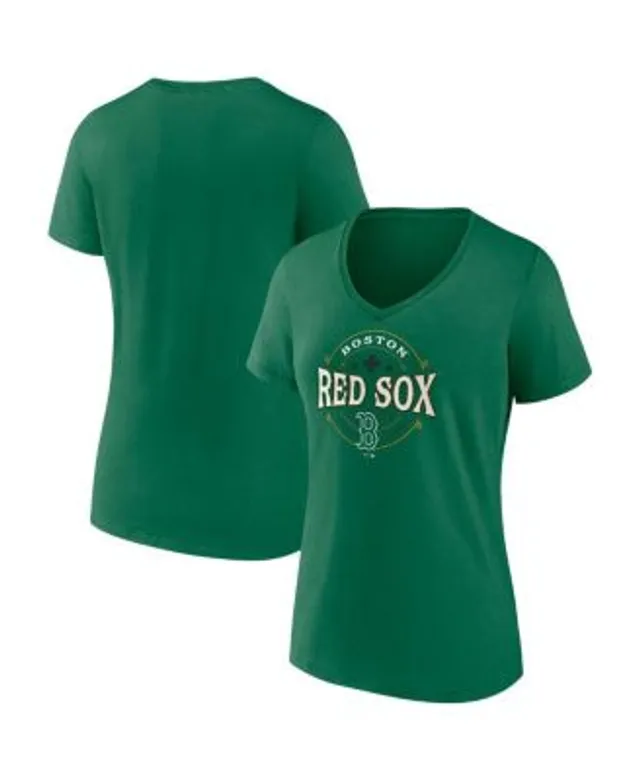 Fanatics Women's Branded Kelly Green Boston Red Sox St. Patrick's Day  Celtic Knot V-Neck T-shirt