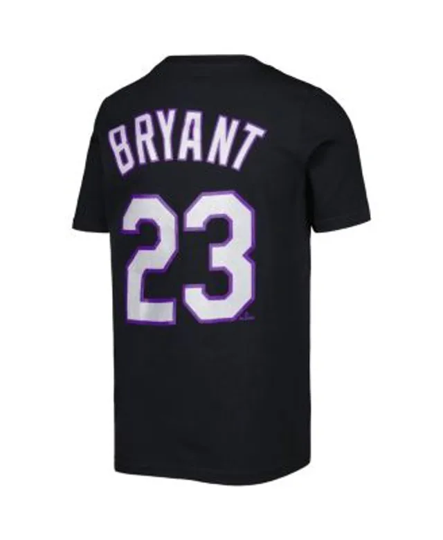 NIKE Youth Big Boys Charlie Blackmon Purple Colorado Rockies Player Name  And Number T-Shirt for Kids