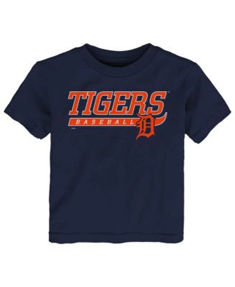 Detroit Tigers Youth Distressed Logo T-Shirt - Navy Blue