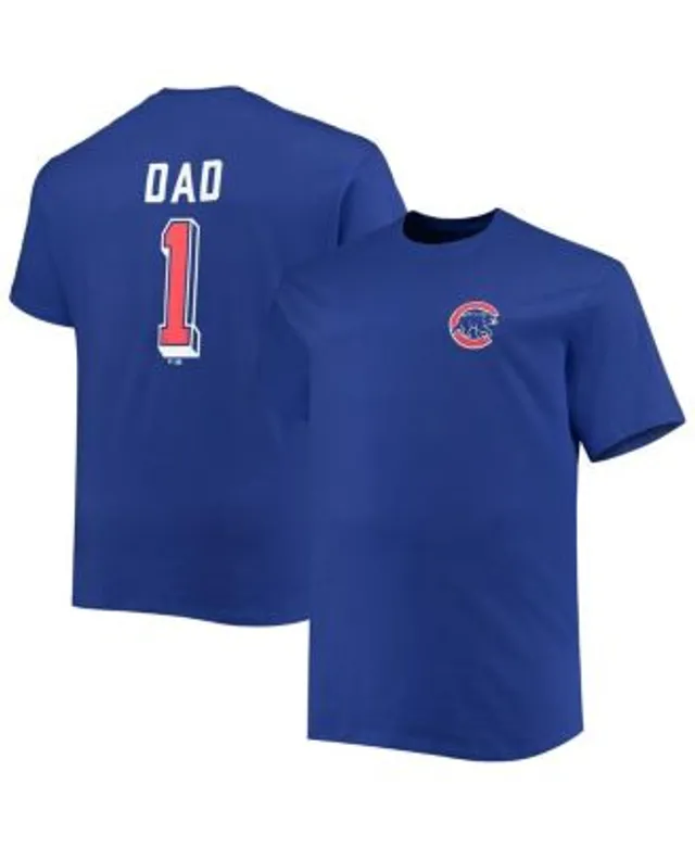Profile Men's Royal Chicago Cubs Big and Tall Father's Day #1 Dad T-shirt