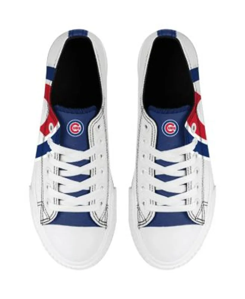 Women's FOCO Chicago Cubs Platform Canvas Shoes in White